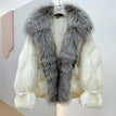 beige silver fur / M