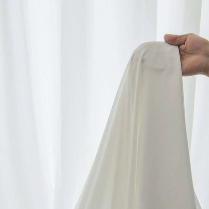 Elegant White Ruffled Lace Sheer Curtains - Sophisticated Semi-Blackout Drapes for Living Room & Bedroom - Très Elite