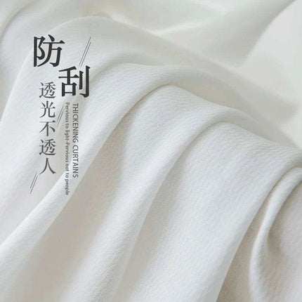 Elegant White Ruffled Lace Sheer Curtains - Sophisticated Semi-Blackout Drapes for Living Room & Bedroom - Très Elite