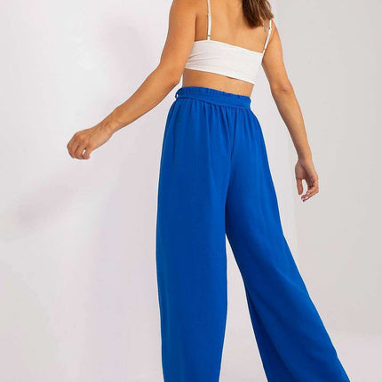 Elegant Wide-Leg Summer Trousers with Chic Waist Detail for Women - Très Elite