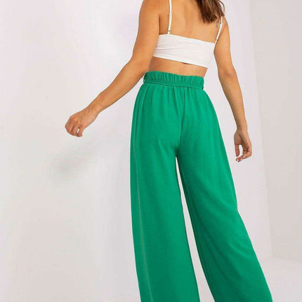 Elegant Wide-Leg Summer Trousers with Chic Waist Detail for Women - Très Elite