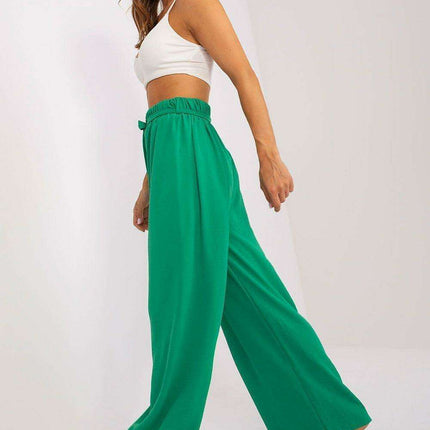 Elegant Wide-Leg Summer Trousers with Chic Waist Detail for Women - Très Elite
