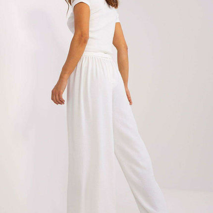 Elegant Wide-Leg Summer Trousers with Chic Waist Detail for Women - Très Elite