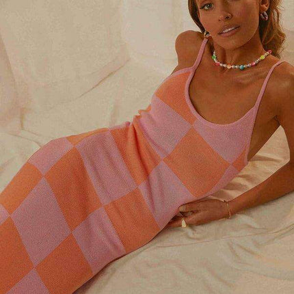 Elegant Wind Print Slim Fit Maxi Dress - Très Elite