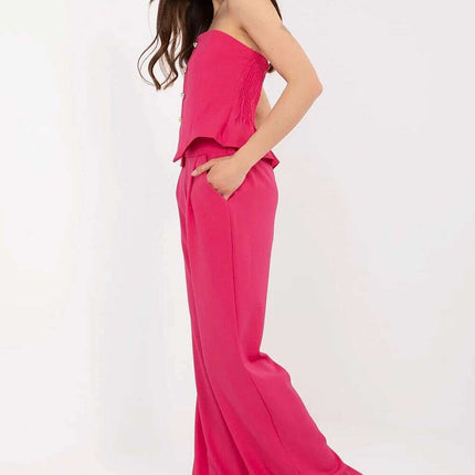 Elegant Women Vest And Pants Set 212274 Draped Silhouette - Très Elite