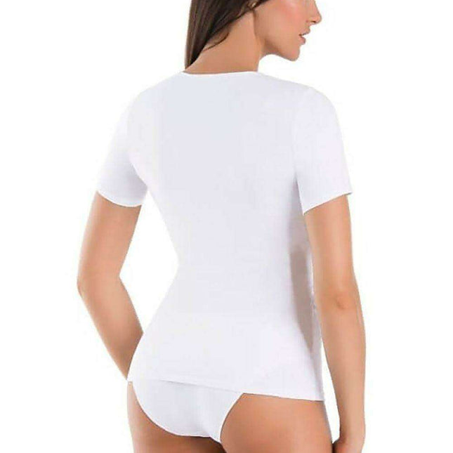 Elegant Women's Black V-Neck Cotton Top for Everyday Wear