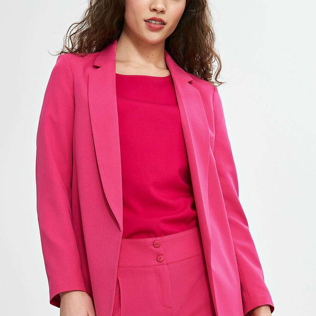 Elegant Women's Blazer With Shawl Lapel Loose Fit Lining