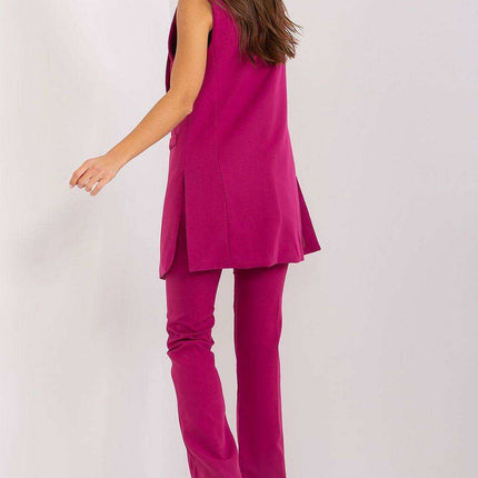 Elegant Womens High Waisted Trousers And Vest Set Outfit - Très Elite