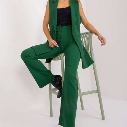 Elegant Womens High Waisted Trousers And Vest Set Outfit - Très Elite