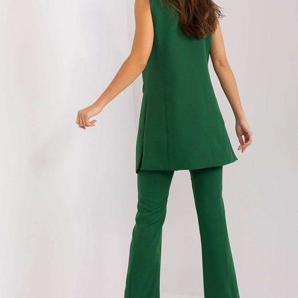 Elegant Womens High Waisted Trousers And Vest Set Outfit - Très Elite