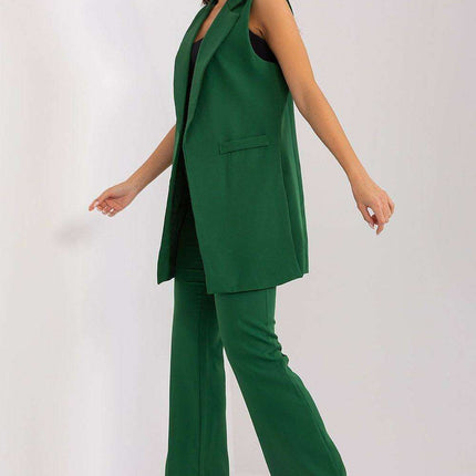 Elegant Womens High Waisted Trousers And Vest Set Outfit - Très Elite