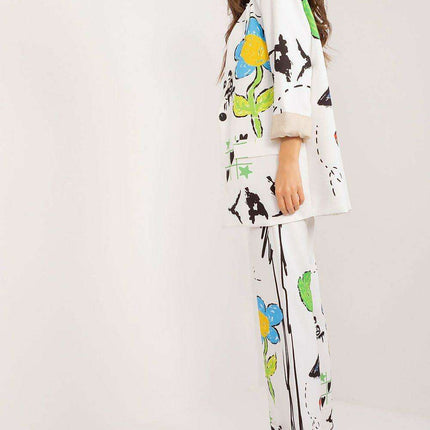 Elegant Womens Italy Moda Printed Jacket And Trousers Set - Très Elite