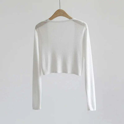 Elegant Women's Lightweight Sweetheart Cardigan for Spring/Summer Style - Très Elite