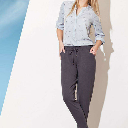 Elegant Women's Tapered Leg Trousers by Figl: Stylish Comfort Redefined