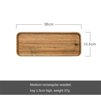 Elegant Wooden Rectangle Serving Tray for Snacks and Appetizers - Perfect for Home and Hospitality..