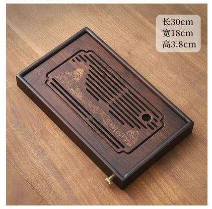 Elegant Wooden Tea Set with Nordic Coasters and Mess-Free Serving Design - Très Elite