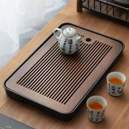 Elegant Wooden Tea Set with Nordic Coasters and Mess-Free Serving Design - Très Elite