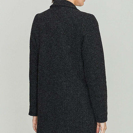 Elegant Wool Blend Collar Coat - Très Elite