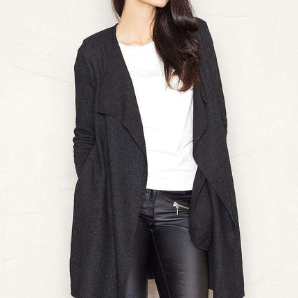 Elegant Wool Blend Sweatshirt with Chic Shoulder Accents for Women