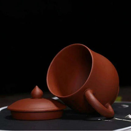 Elegant Yixing Purple Clay Teacup with Lid- Très Elite- Très Elite