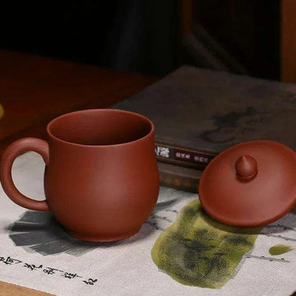 Elegant Yixing Purple Clay Teacup with Lid- Très Elite- Très Elite