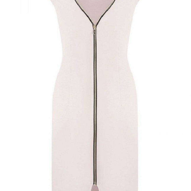 Elegant Zippered Midi Dress