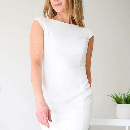 Elegant Zippered Midi Dress - Très Elite