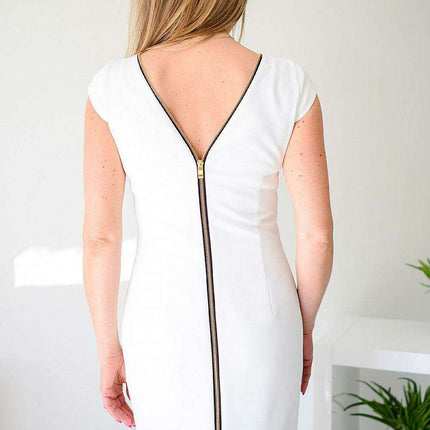 Elegant Zippered Midi Dress - Très Elite