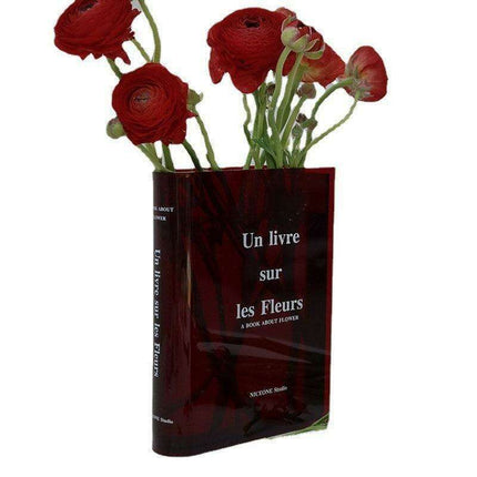 Elegantly Crafted Clear Acrylic Book Vase for Stylish Home Decor- Très Elite- Très Elite