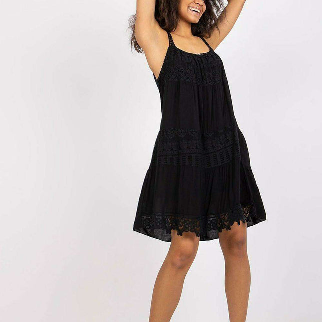 Elegantly Crafted Summer Flare Dress with Unique Openwork Design