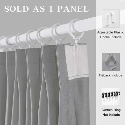 Elegantly Insulated Blackout Pleated Curtain Set - 84x96 Inches..