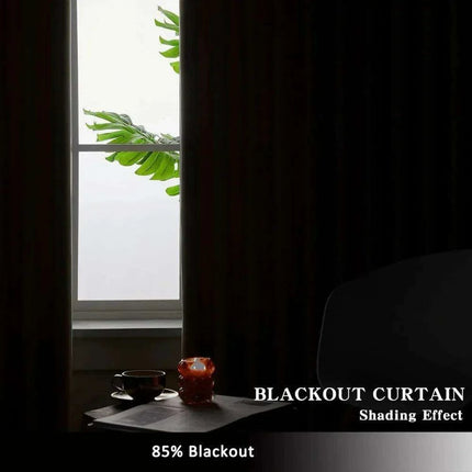Elegantly Insulated Blackout Pleated Curtain Set - 84x96 Inches..