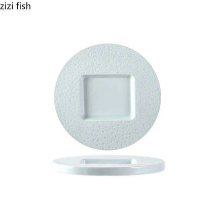 Elevate Your Culinary Presentation with Elegant Stone-Inspired Ceramic Plate Set - Très Elite