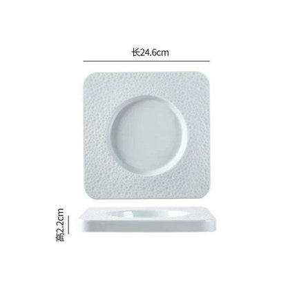 Elevate Your Culinary Presentation with Elegant Stone-Inspired Ceramic Plate Set - Très Elite