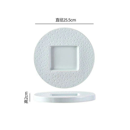 Elevate Your Culinary Presentation with Elegant Stone-Inspired Ceramic Plate Set - Très Elite
