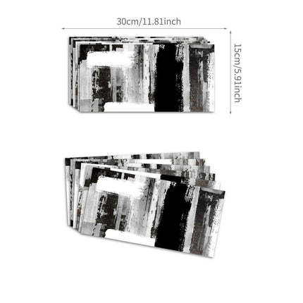 Elevate Your Home Decor with Waterproof Black and Grey Brick Style PVC Wall Decals..