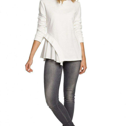 Elevate Your Look with Blouse Moe: Chic Asymmetrical Top in Soft Knit and Airy Fabric Blend - Très Elite
