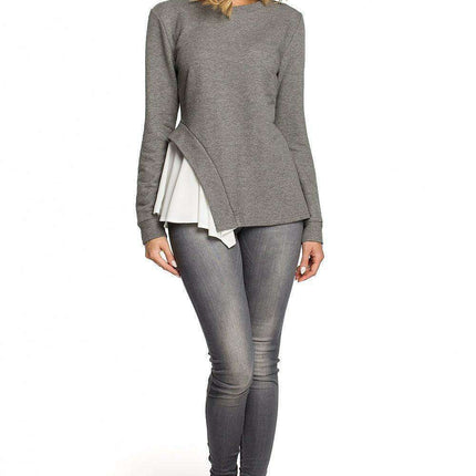 Elevate Your Look with Blouse Moe: Chic Asymmetrical Top in Soft Knit and Airy Fabric Blend - Très Elite