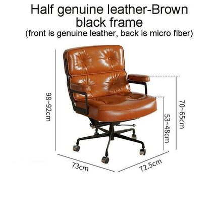 Elevate Your Office with the Luxurious Leather Executive Swivel Chair..