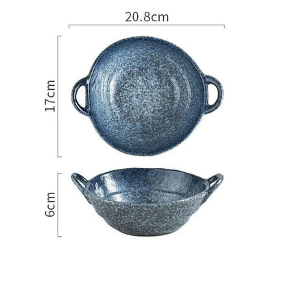 Elevated Dual-Compartment Ceramic Bowl for Ramen, Bibimbap, Soups, and Noodles in Fine Dining Settings - Très Elite