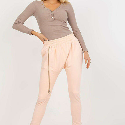 Elevated High-Waisted Zipper Joggers with Convenient Side Pockets - Très Elite