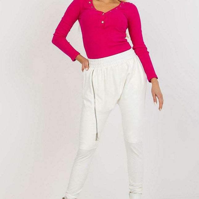 Elevated High-Waisted Zipper Joggers with Convenient Side Pockets - Très Elite