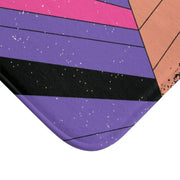 Elite Maison Contemporary Memory Foam Geometric Bath Mat - Très Elite