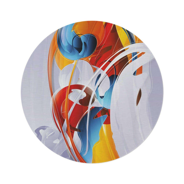 Elite Oil Paint Round Rug - Vibrant Designs, Premium Chenille Blend: A Masterpiece for Your Space