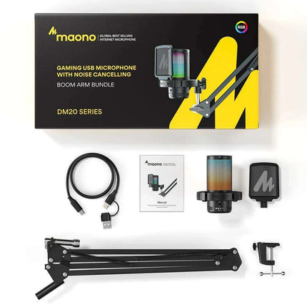 Elite RGB USB Gaming Microphone with Exceptional Clarity and Advanced Noise Cancellation - Très Elite