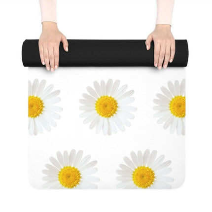 Elite Zen Custom Luxury Daisy Yoga Mat - Microfiber Suede with Anti-Slip Design