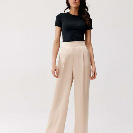 Elsa Satin Wide Leg Trousers by Roco Fashion - Très Elite