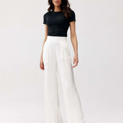 Elsa Satin Wide Leg Trousers by Roco Fashion - Très Elite
