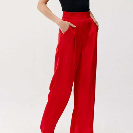 Elsa Satin Wide Leg Trousers by Roco Fashion - Très Elite