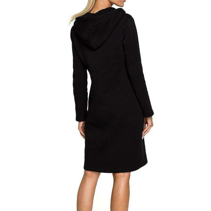 Embroidered Cozy Hoodie Dress for Stylish Winter Comfort - Très Elite
